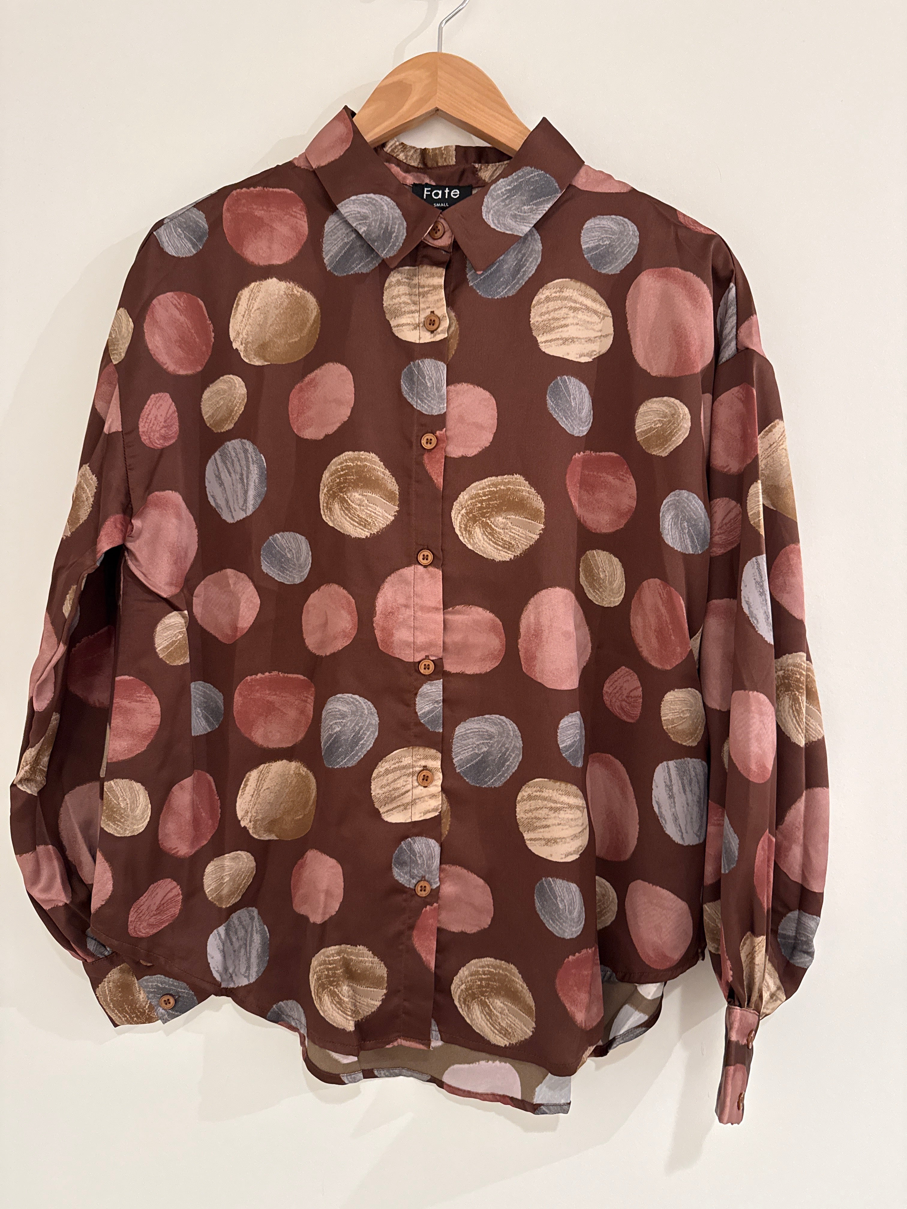 RR Brown Dot Blouse