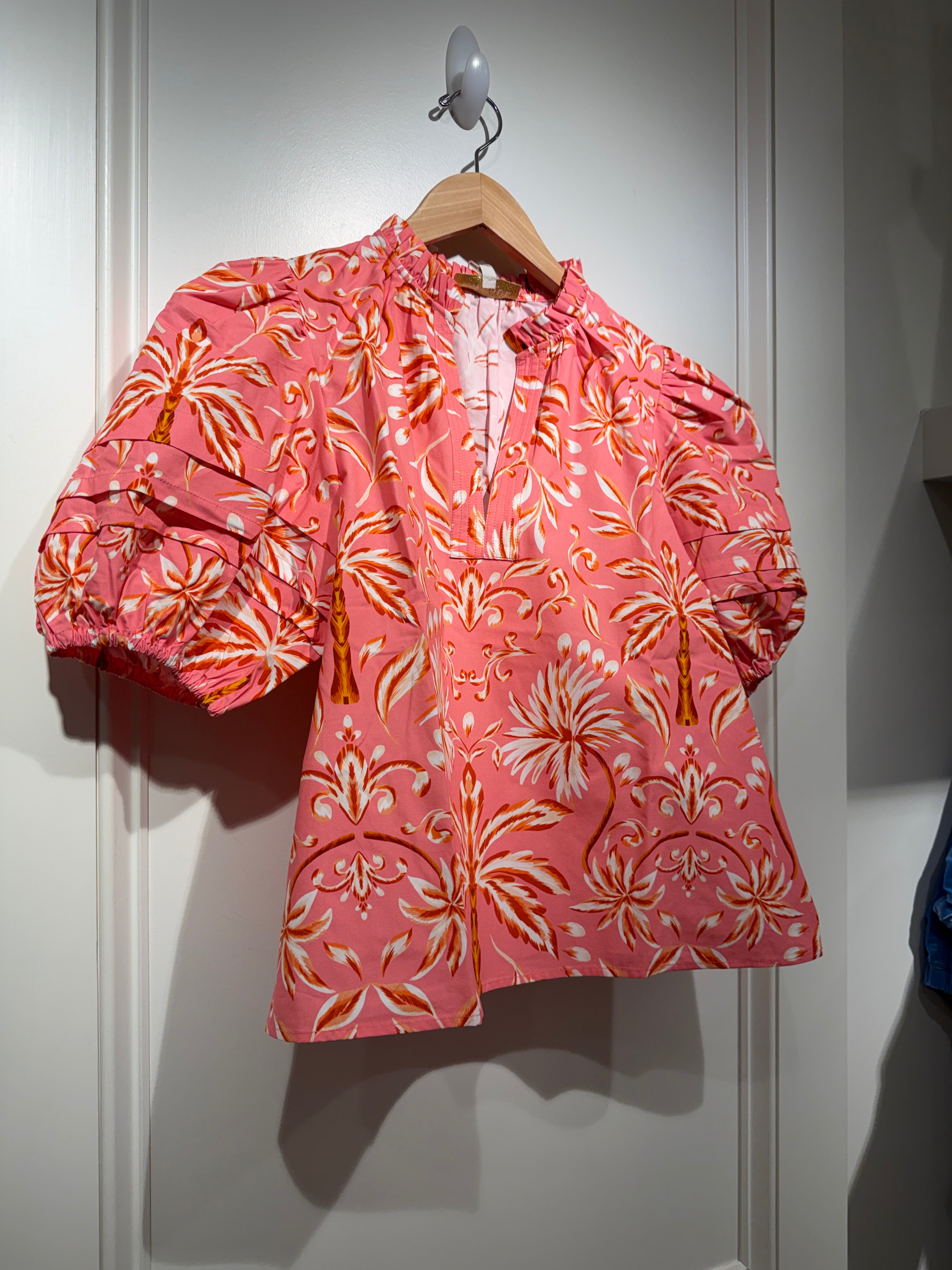 LaRoque Alix Blouse Pink Palm