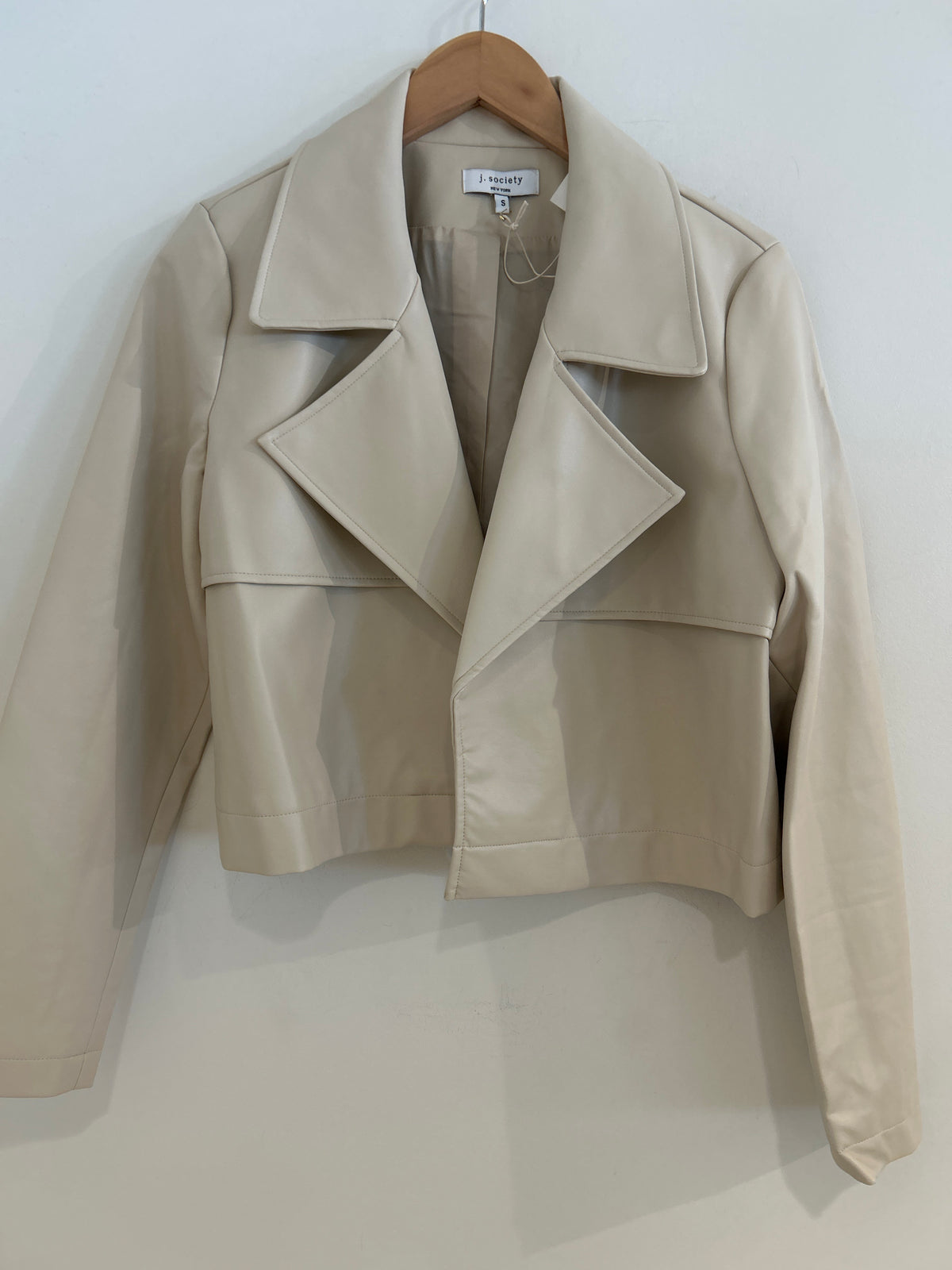 J Society Leather Cropped Trench