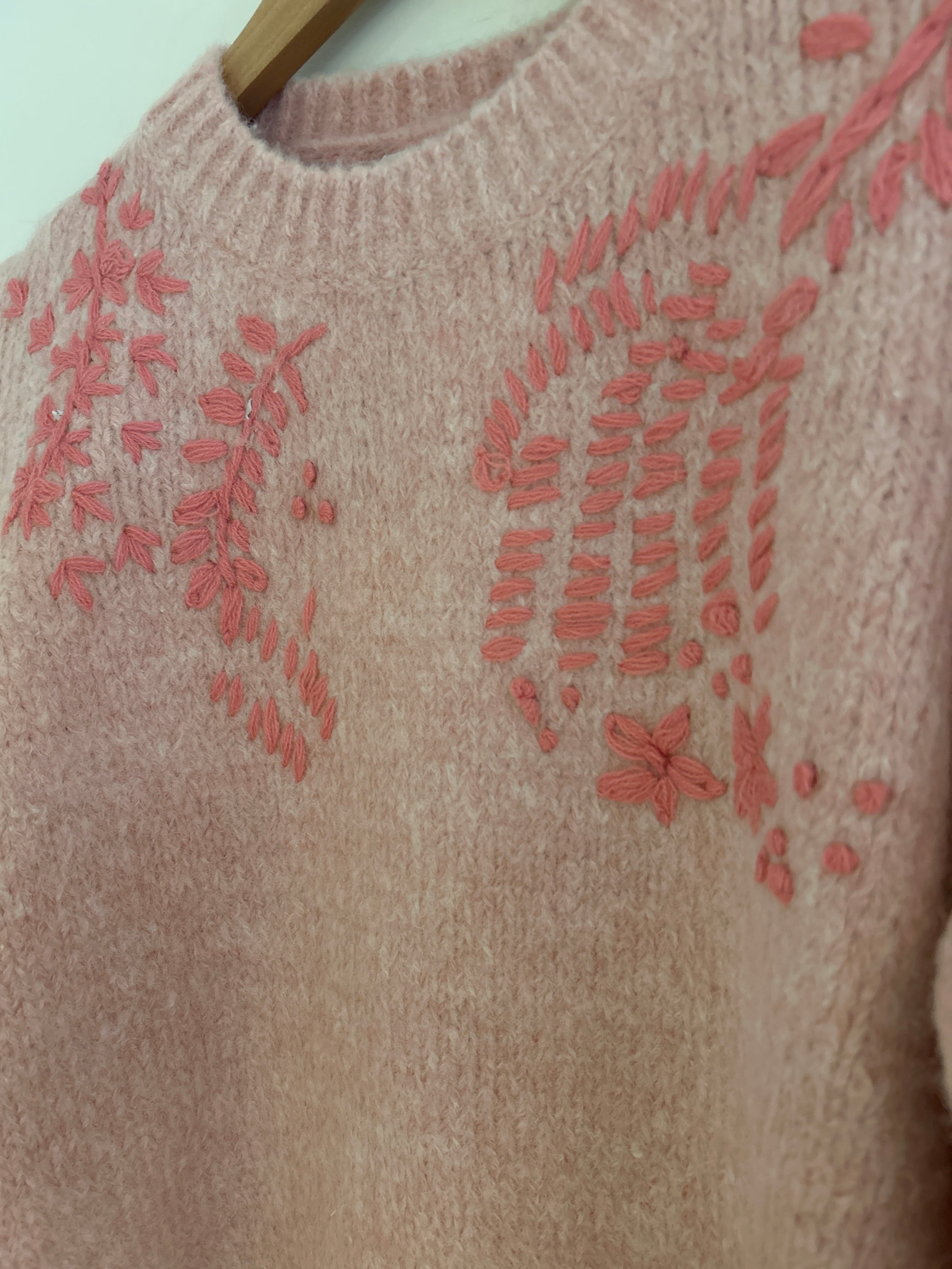 MD'M Pink Embroidered Sweater