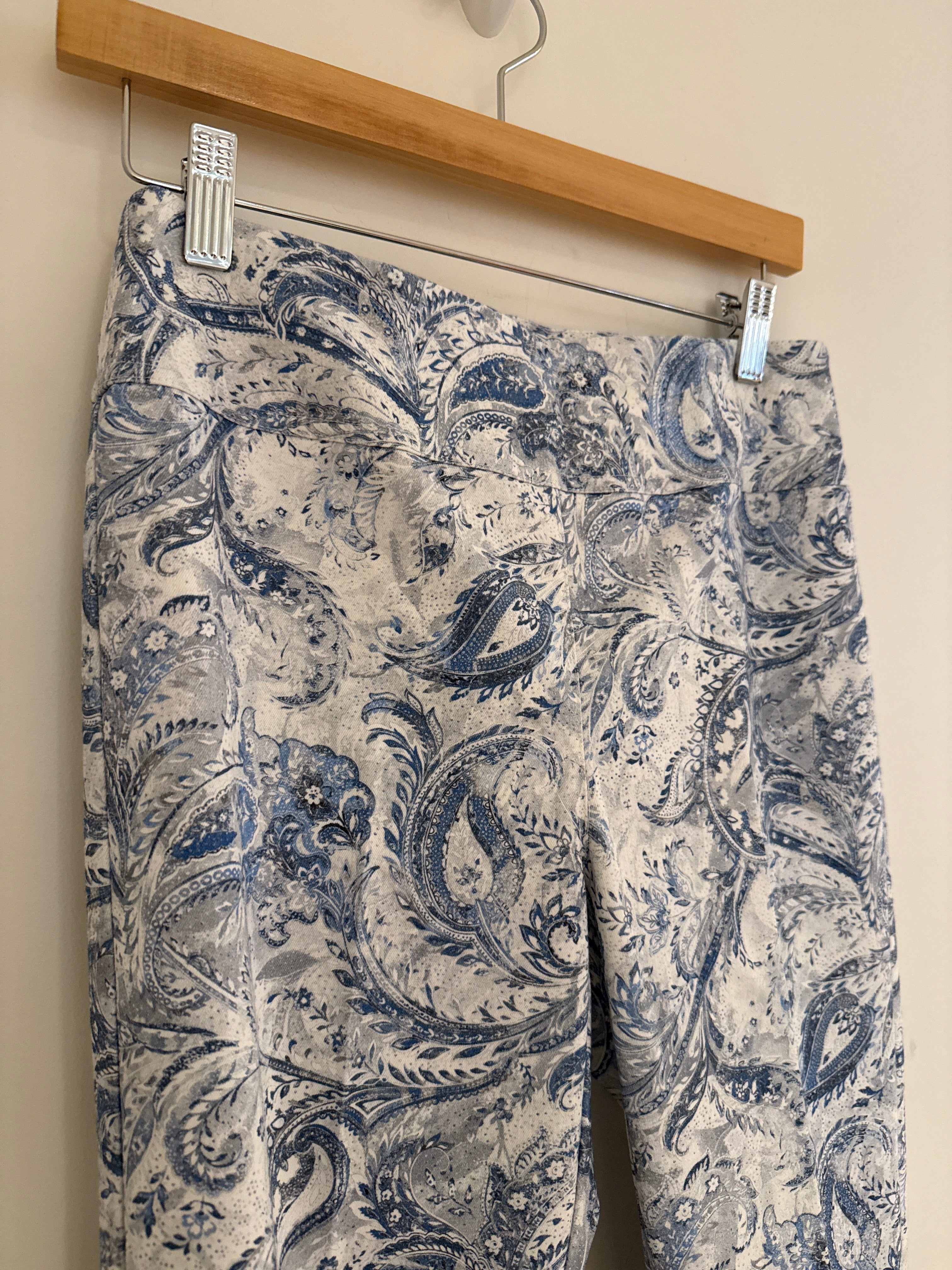 Elliott Lauren Paisley Pants Blue & White