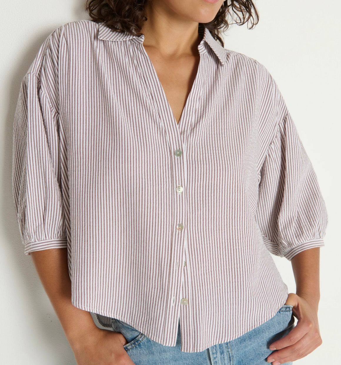 Nation Jaynee Top Praline Stripe