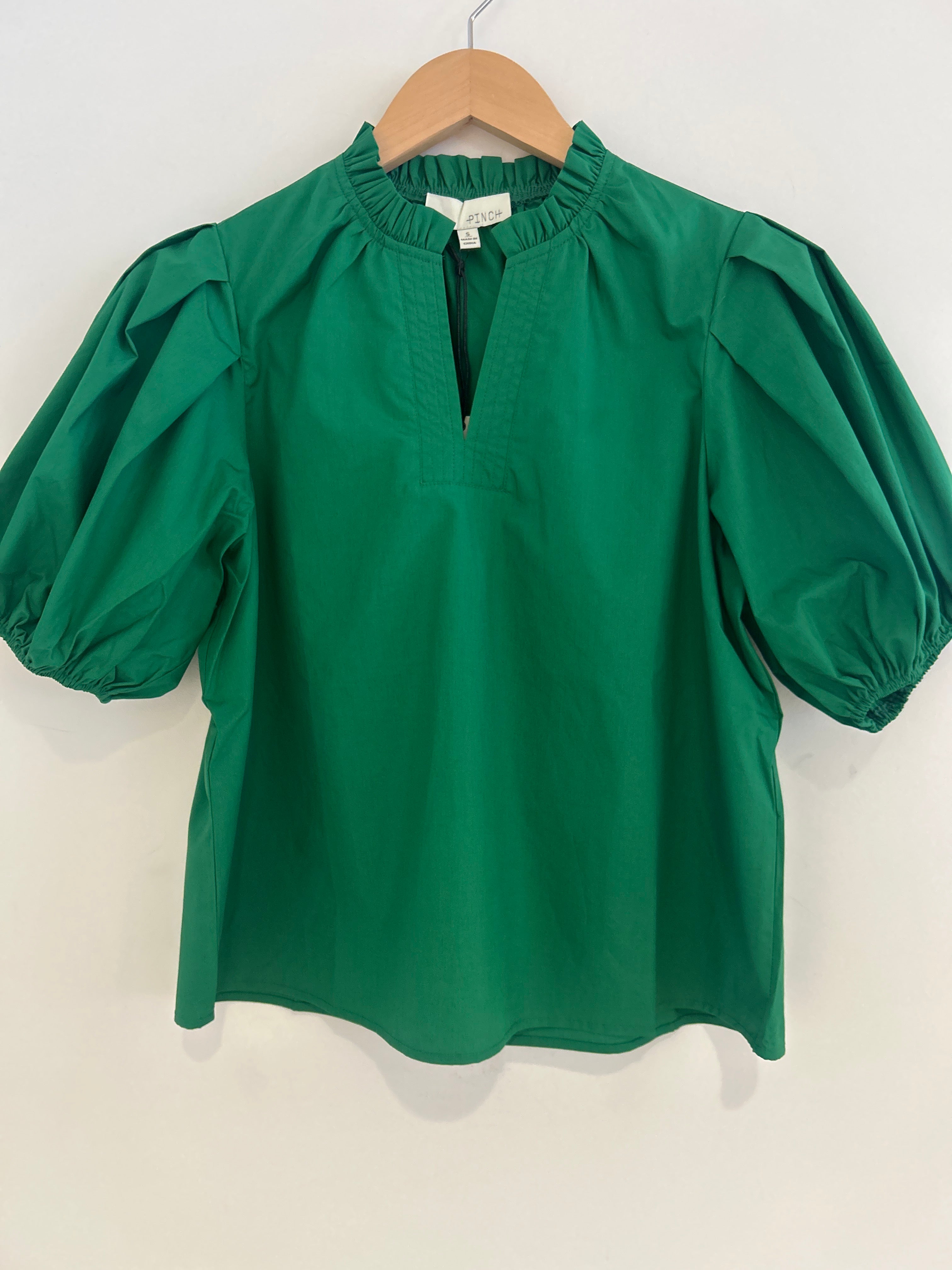 RR V Neck Top With Ruffle Neck