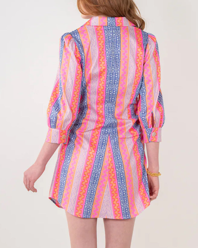 Emily McCarthy Felicity Dress Geo Stripe
