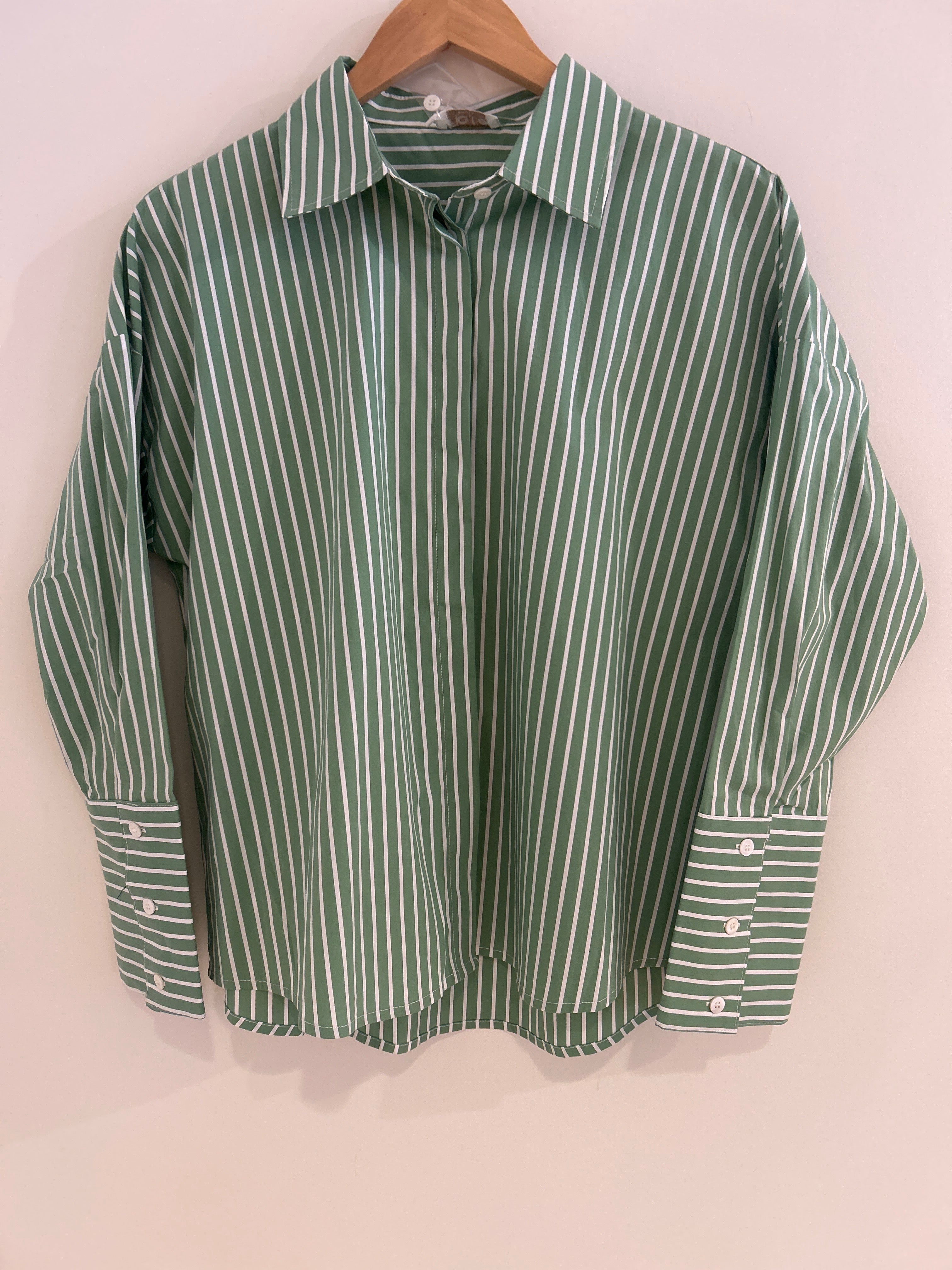 RR Striped Button Down Blouse