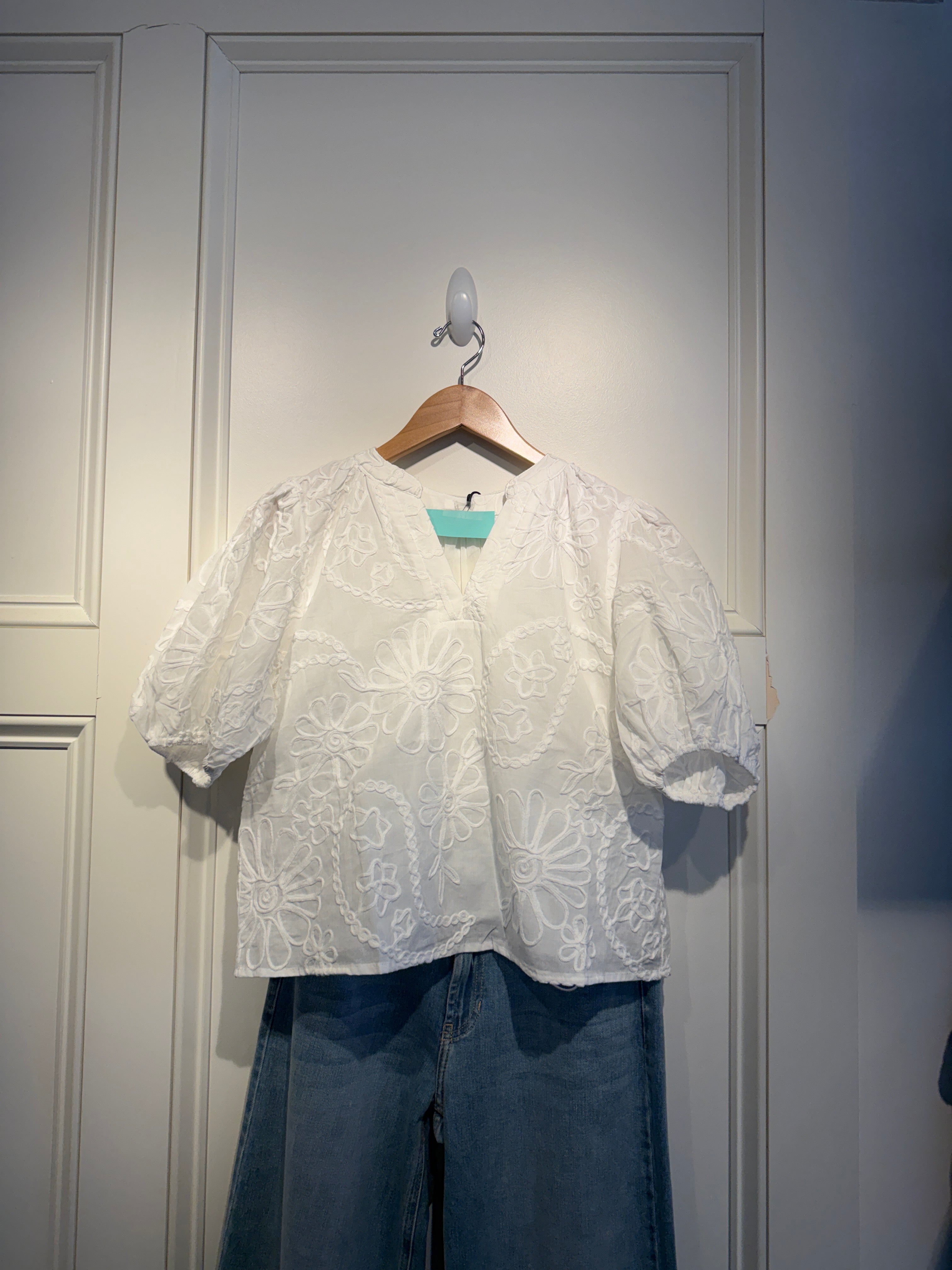 RR Embroidered Top White