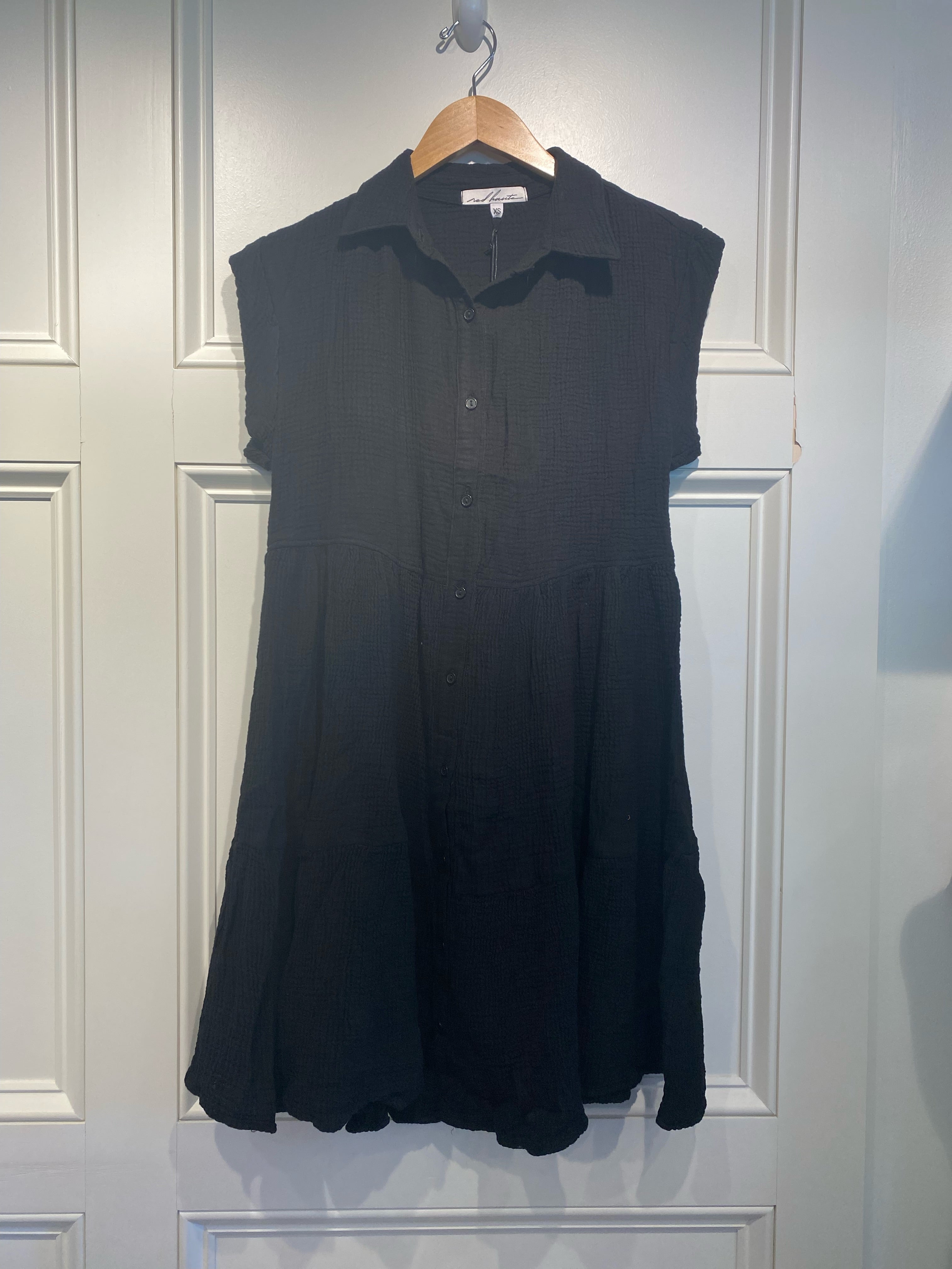 Red Haute Black Gauze Dress