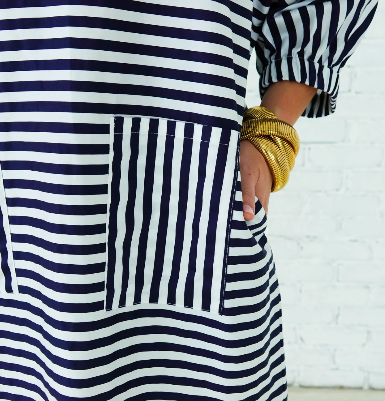 Caryn Lawn Betsy Dress Stripe