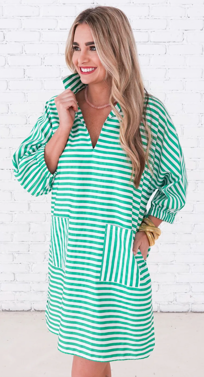 Caryn Lawn Betsy Dress Stripe