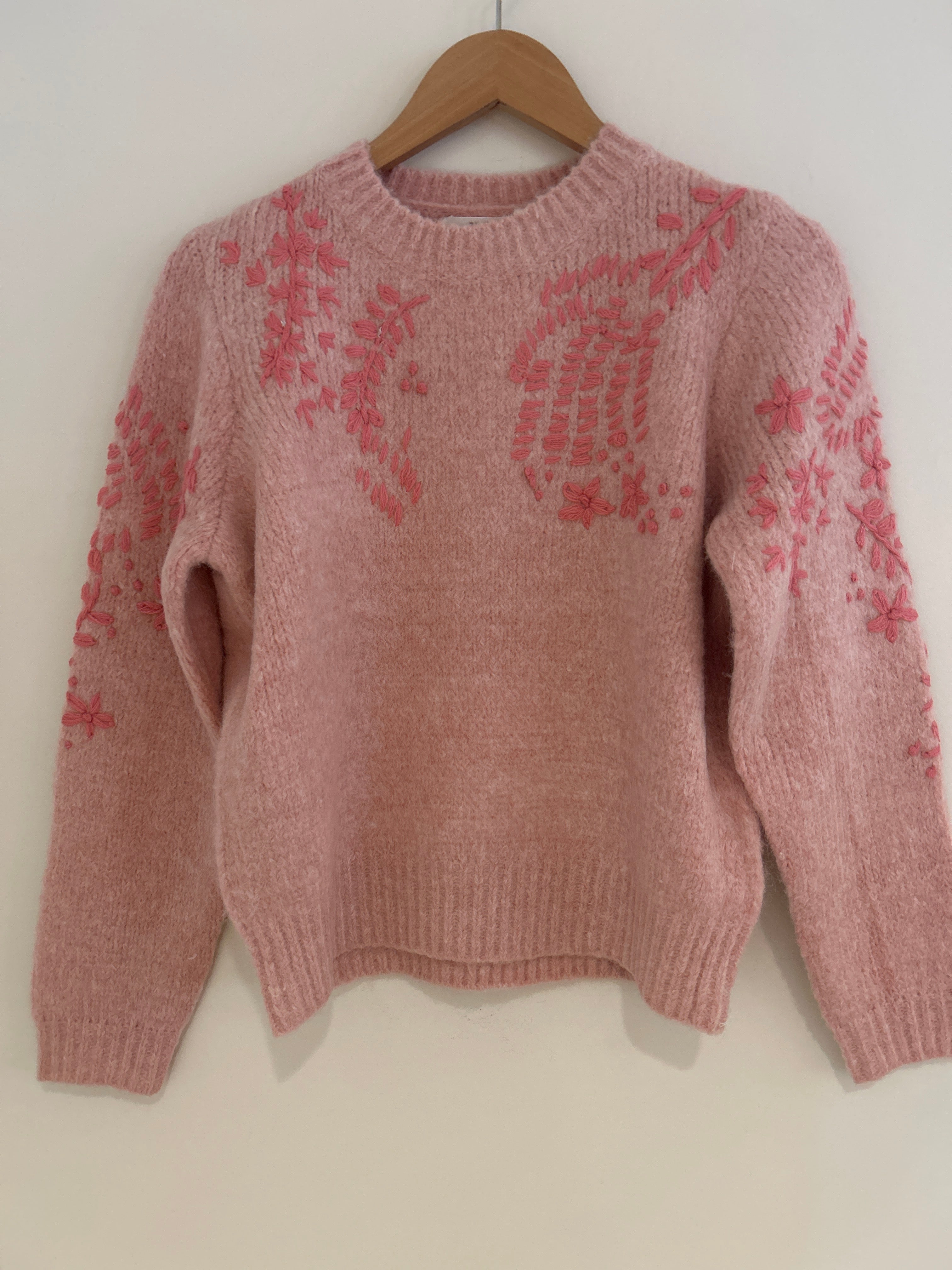 MD'M Pink Embroidered Sweater