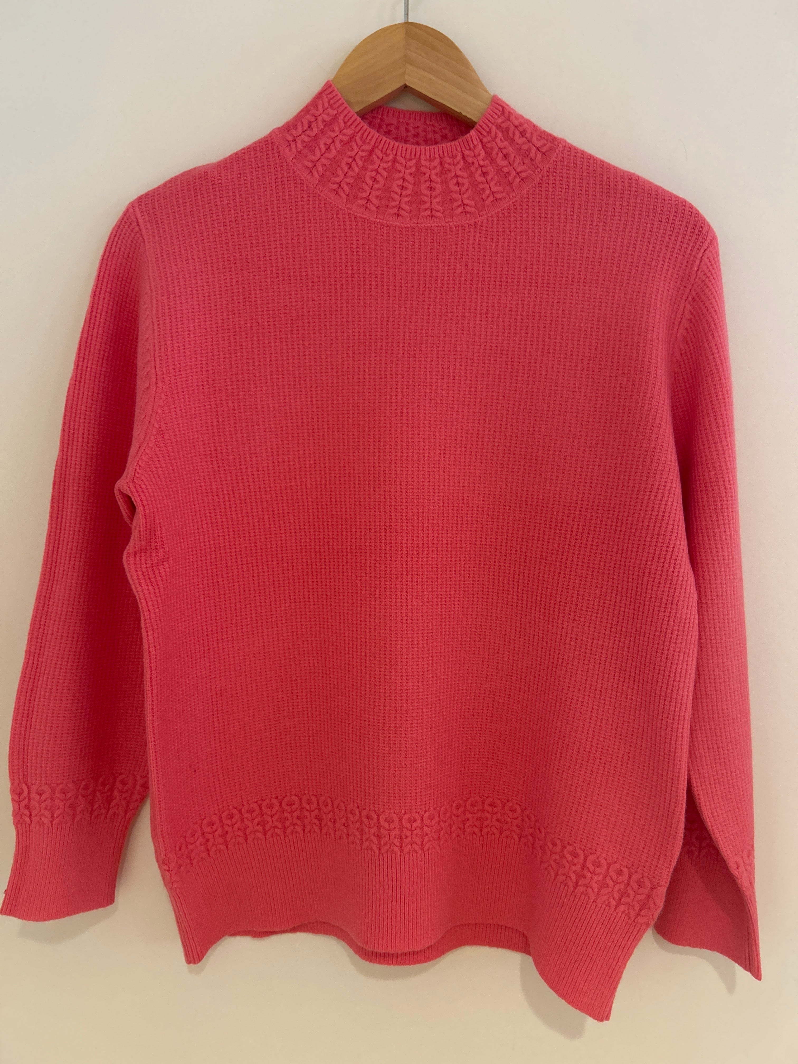 MD'M Pink Mock Neck Detail Sweater