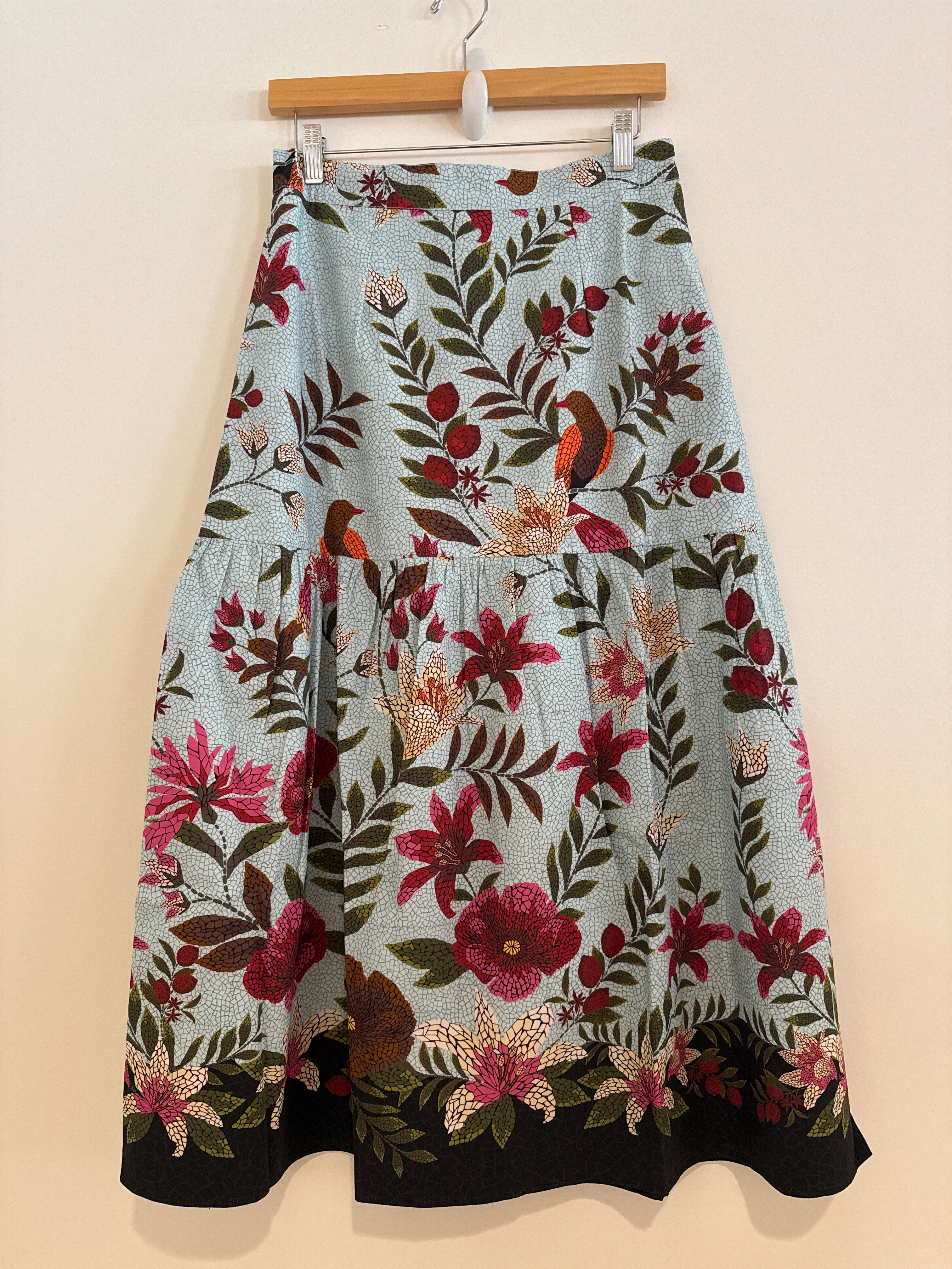 Maude Vivant Print Skirt Opal Mosaics