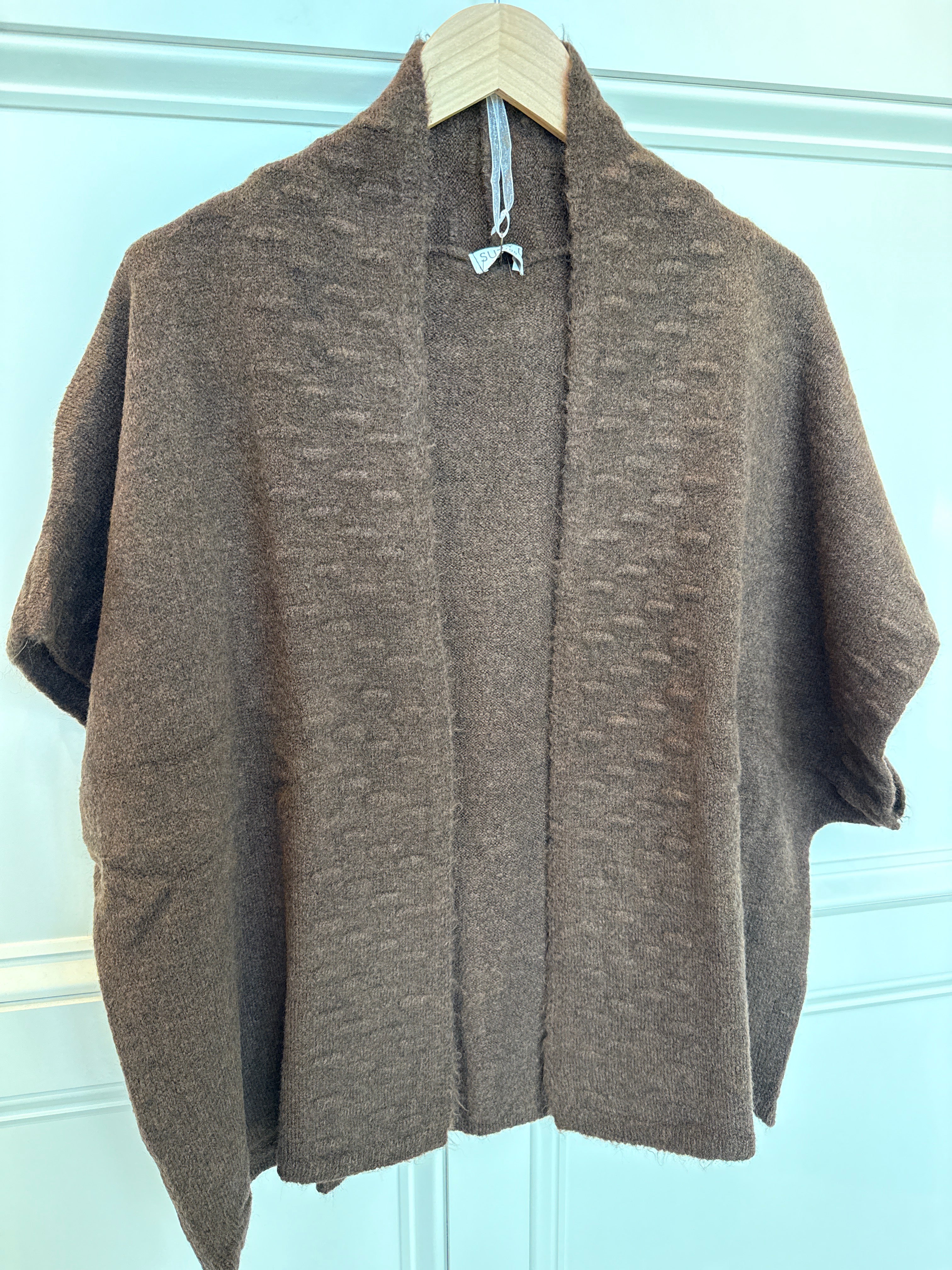 SD Textured Cardigan Sweater Chocolate (One Size)