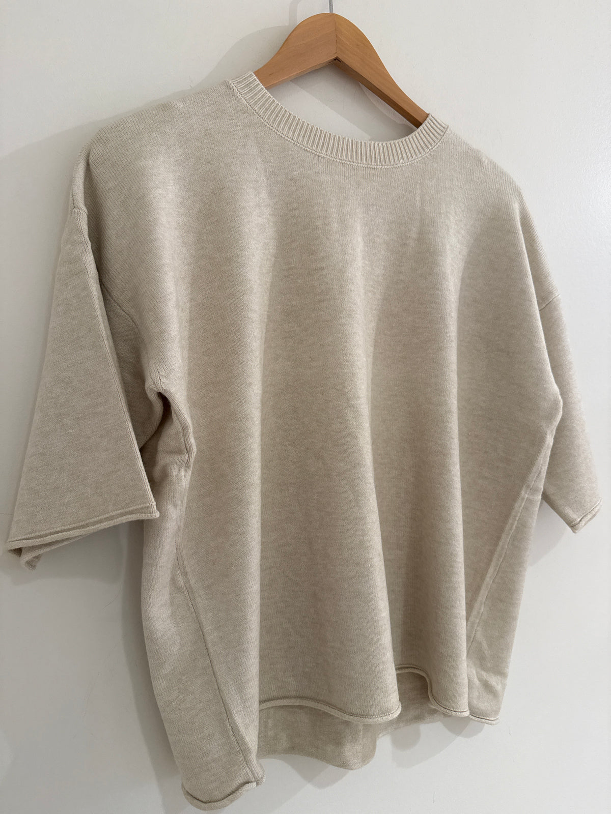 RR Oversized Short Sleeve Knit Sweater