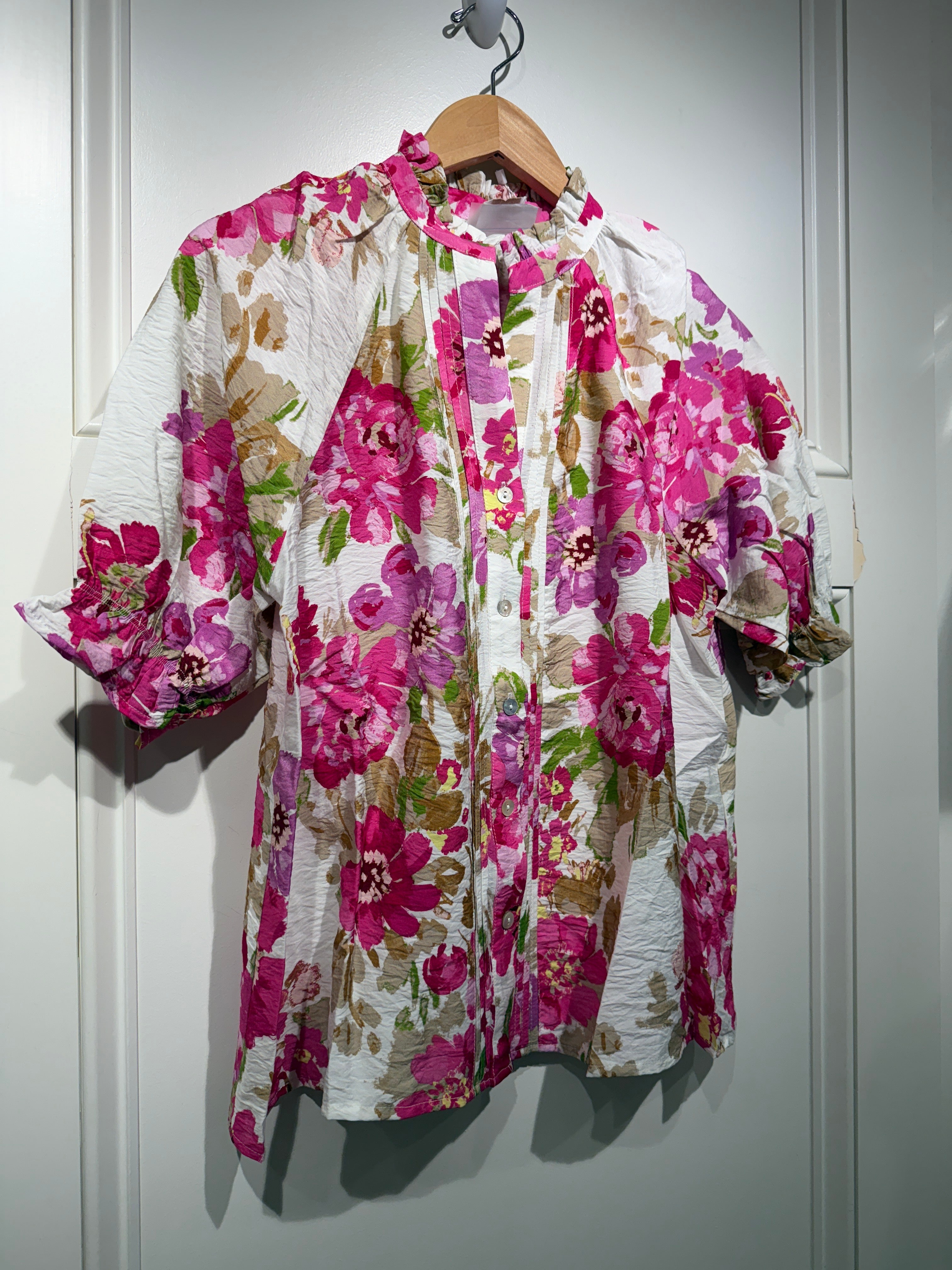 Cream Floral Top