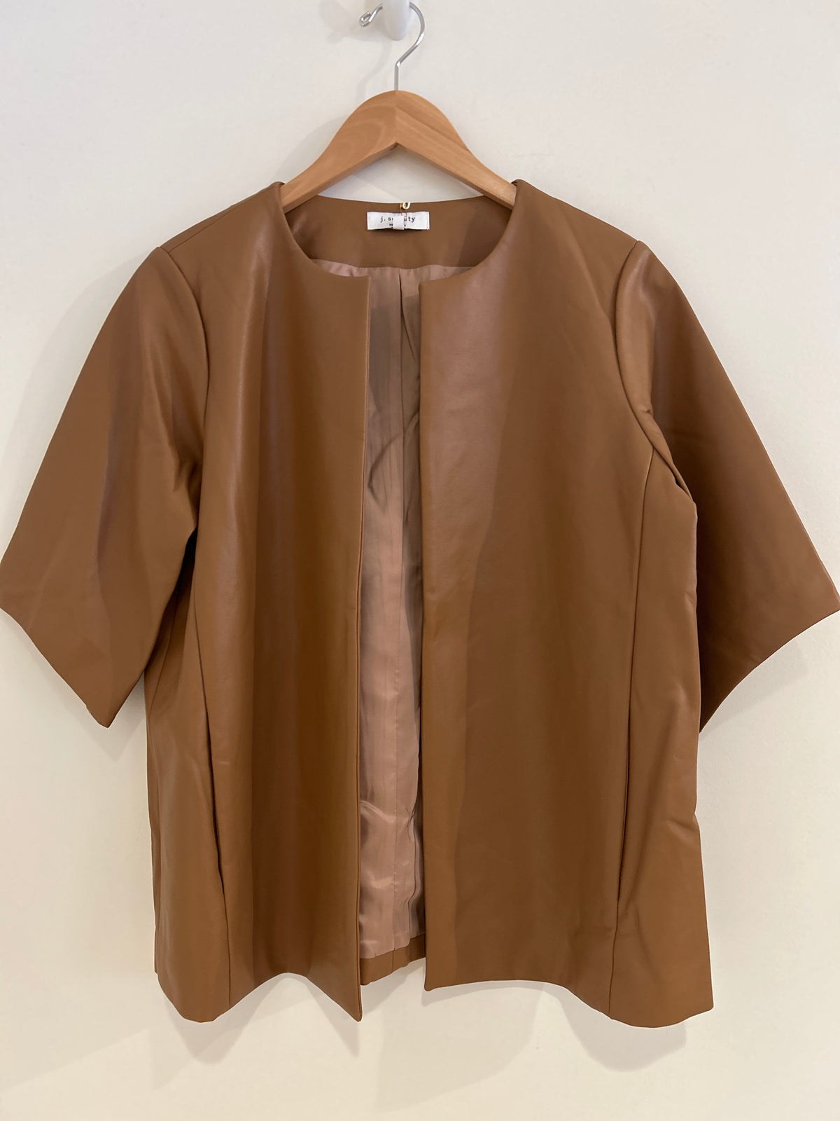 J Society Leather Princess Jacket Camel