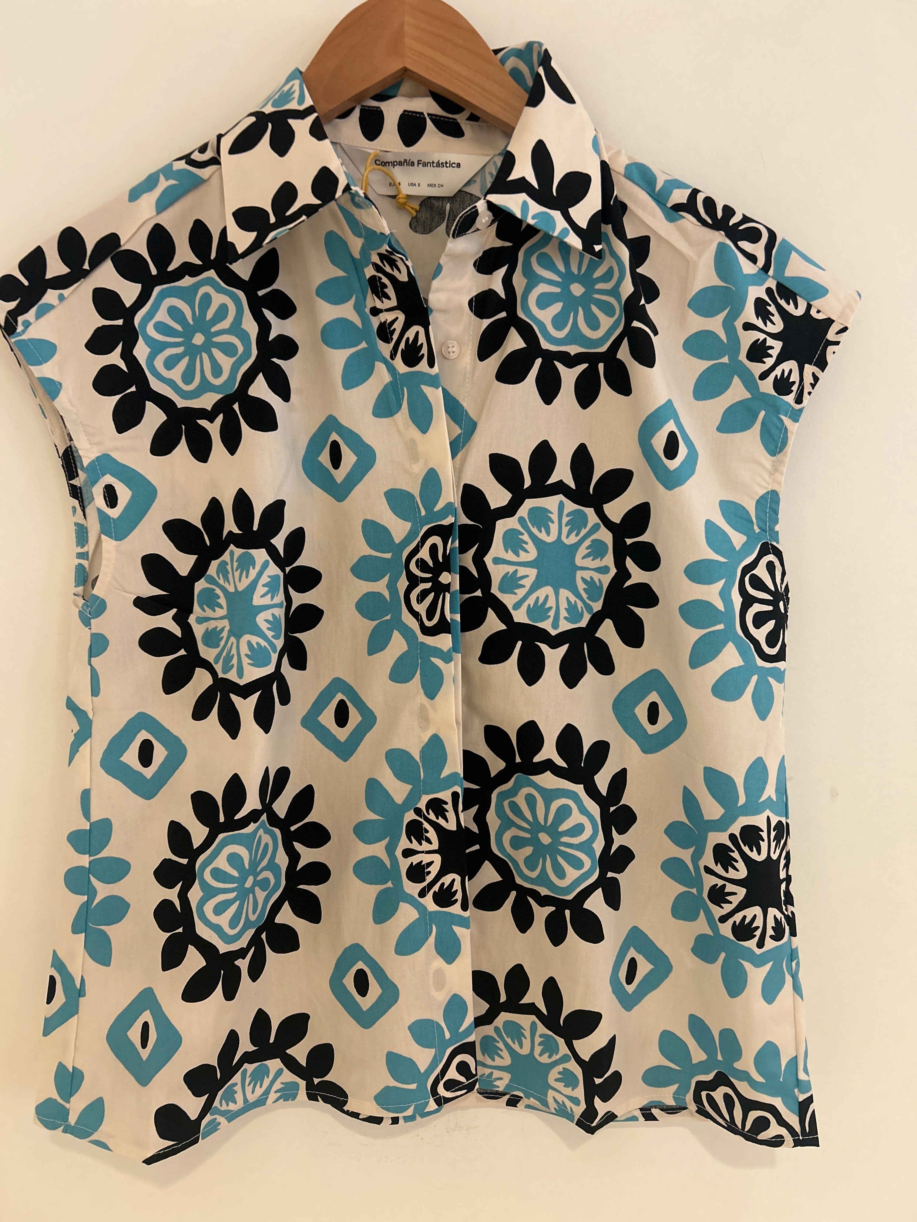 Compañia Fantastica Geometric Print Top