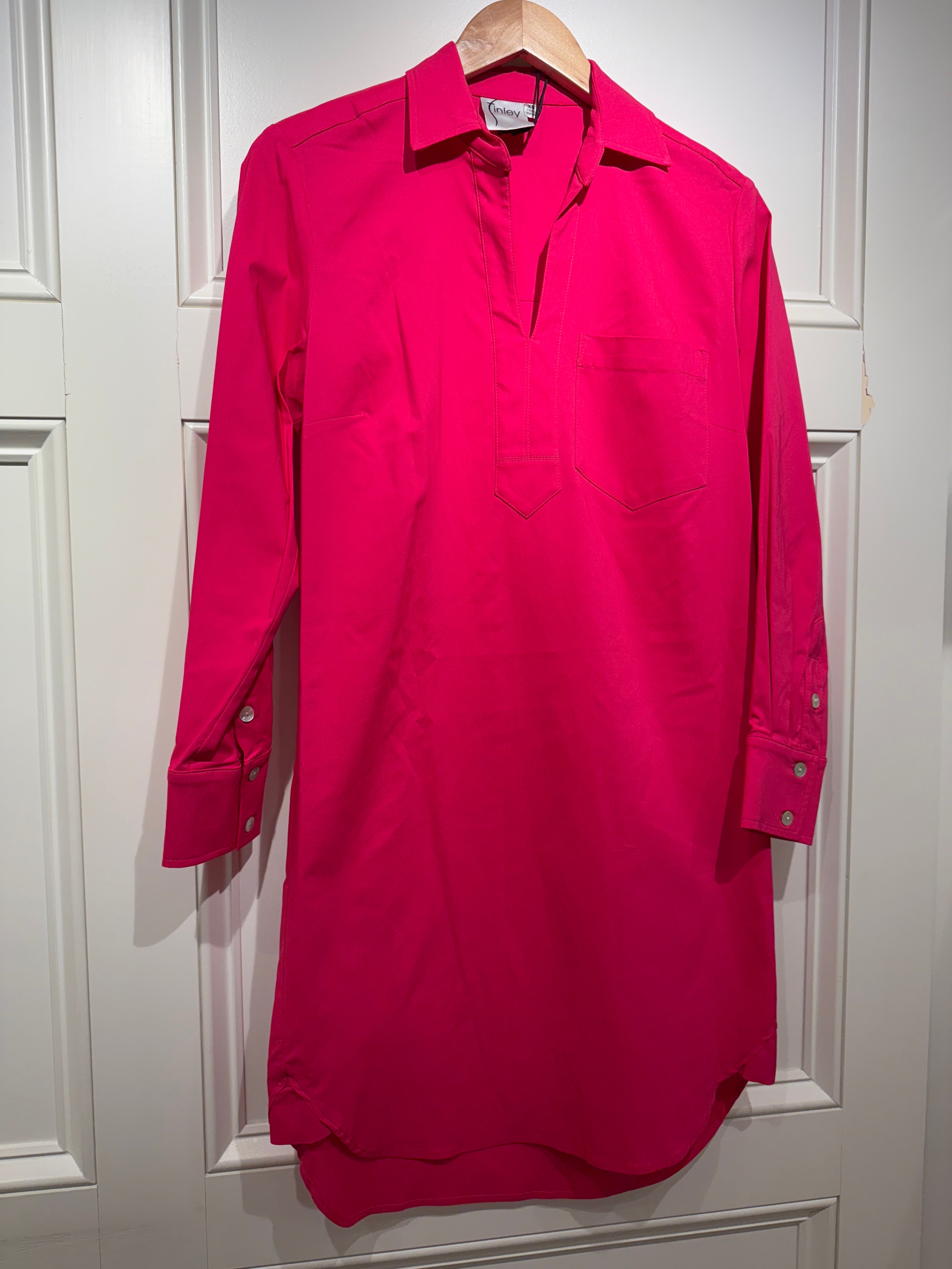 Finley Julia Popover Dress Fuschia