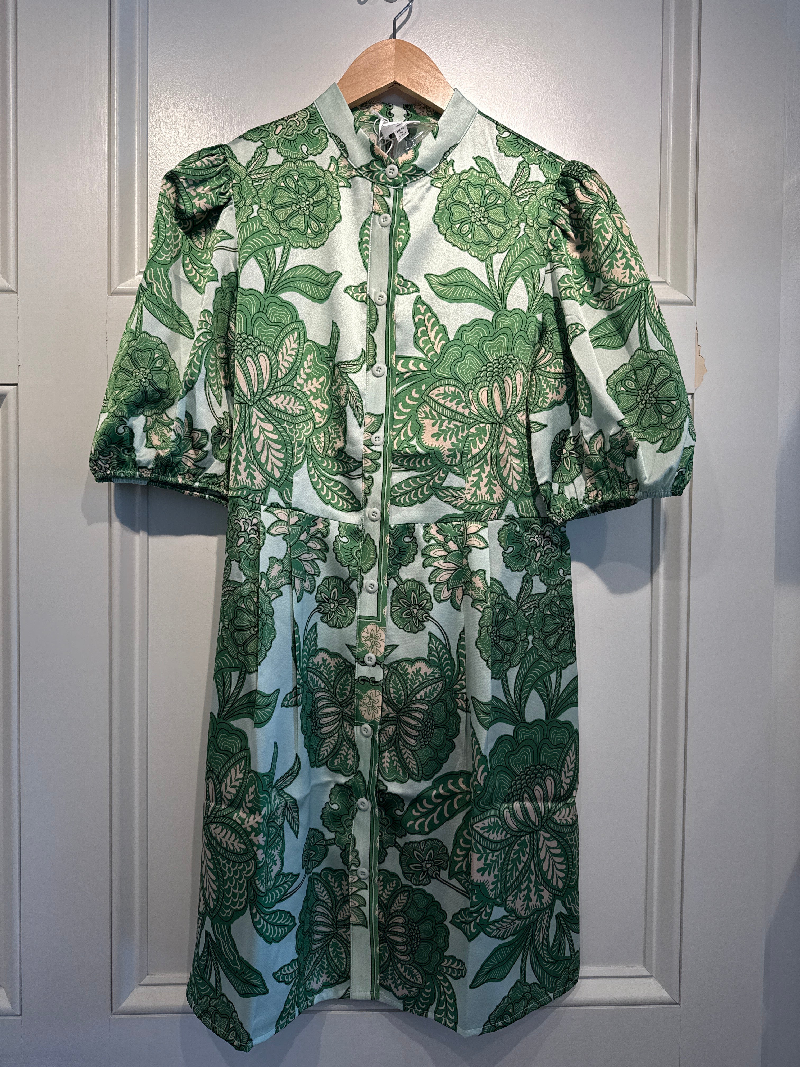 Anonyme Green Print Dress