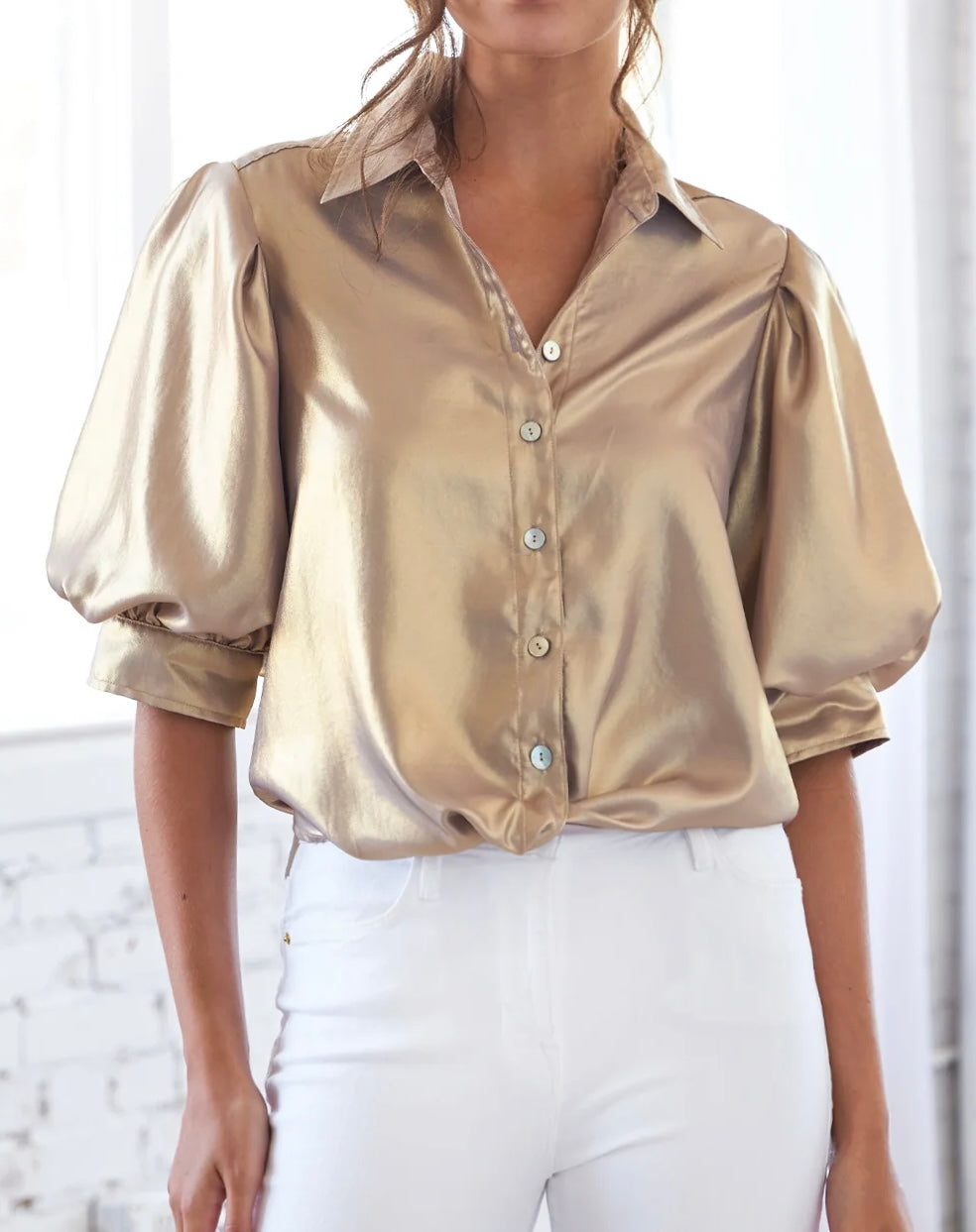 Finley Bomba Shirt Liquid Gold