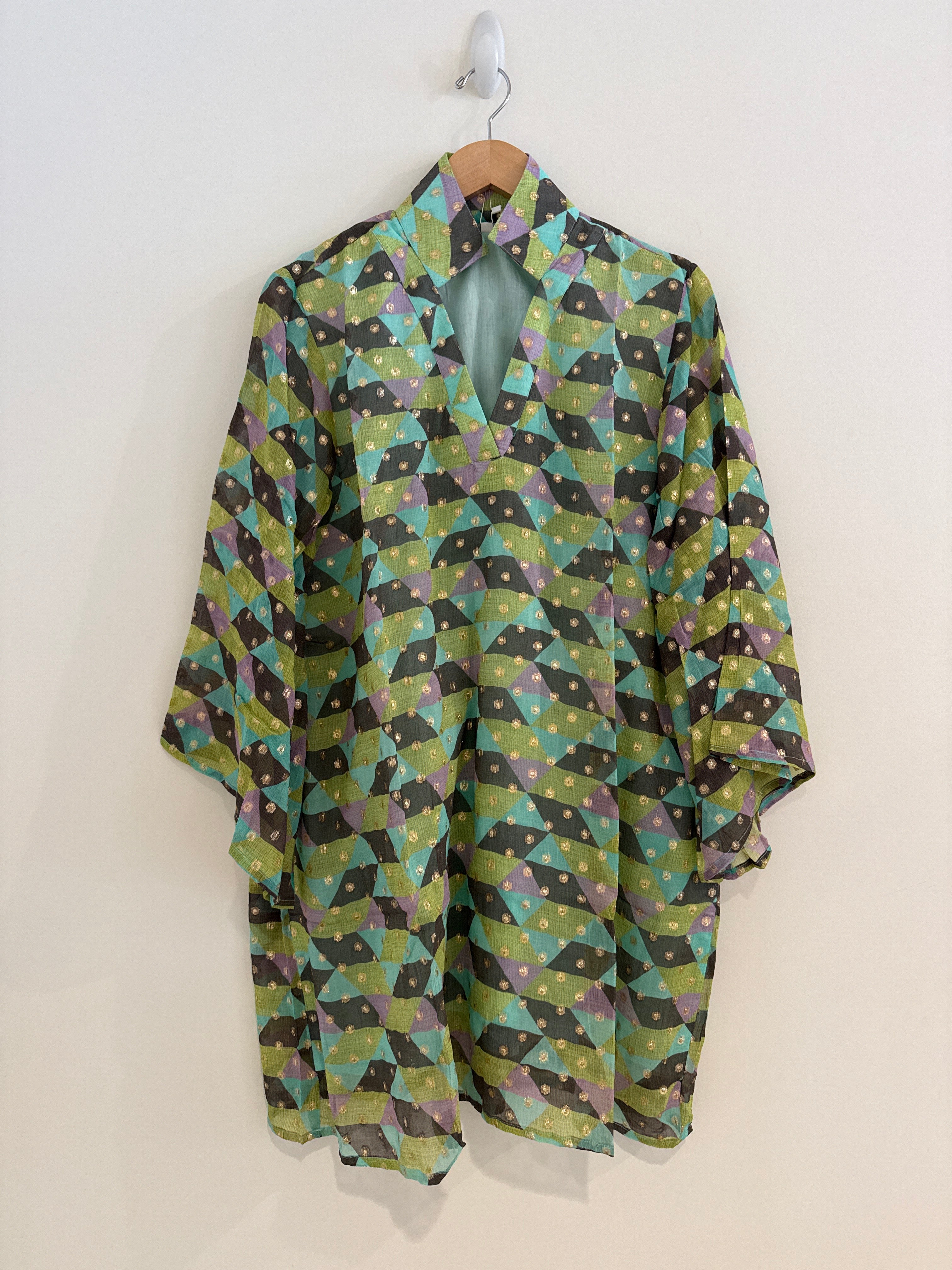 Holly Shae Cece Dress Grove Grid O/S