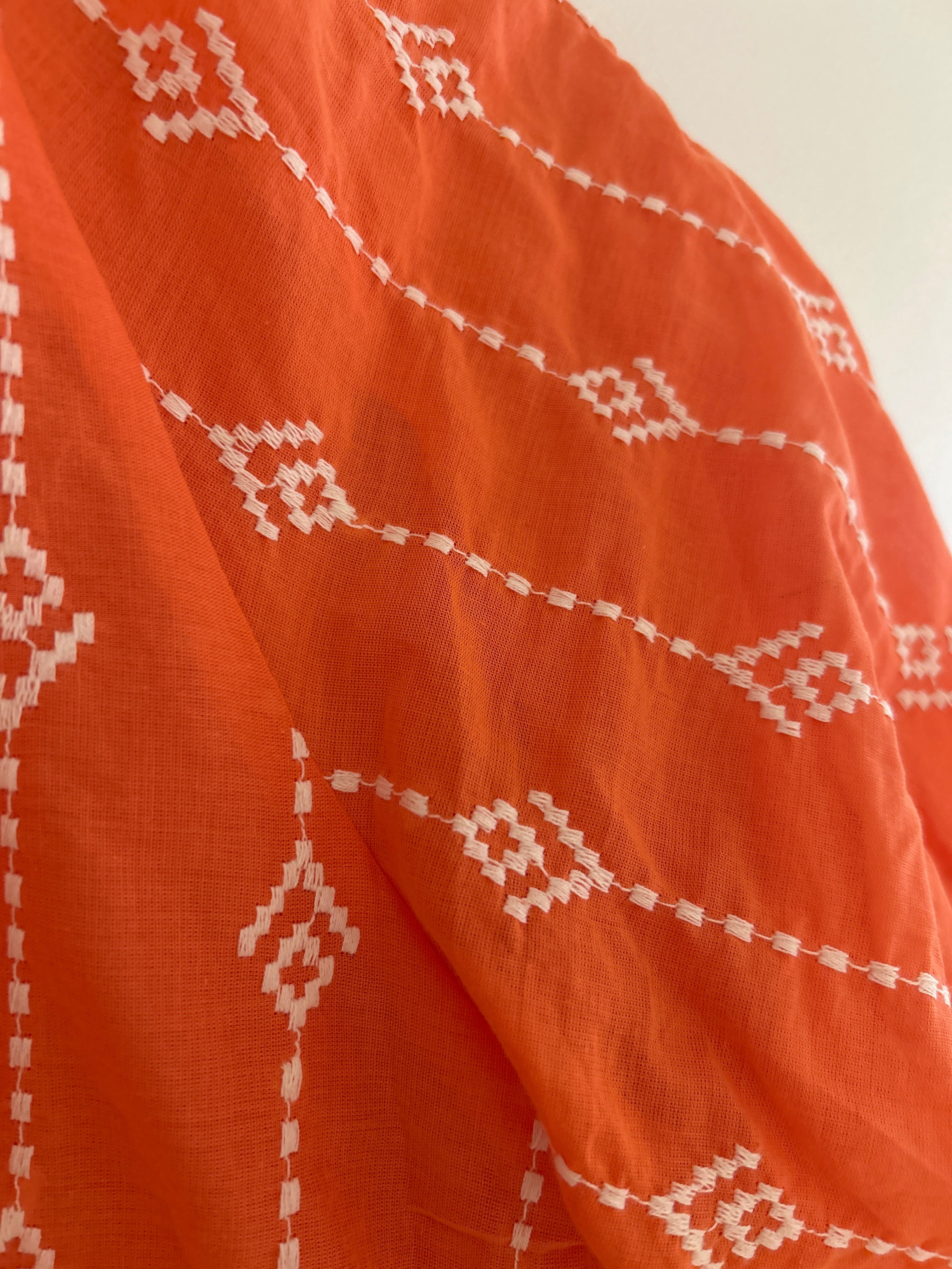 RR Embroidered Detail Top Tangerine