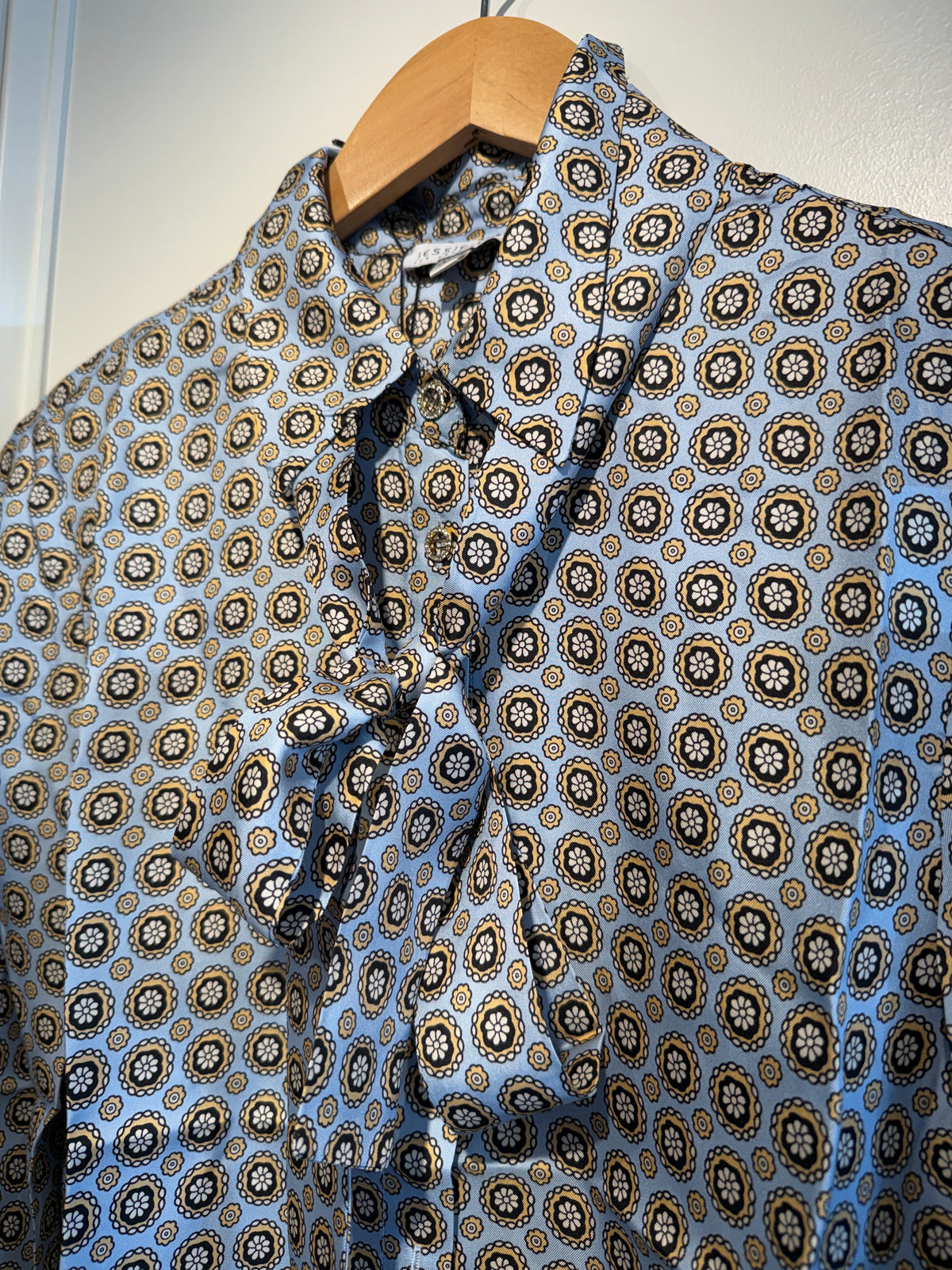 Jessie Liu Silk Twill Blouse With Tie