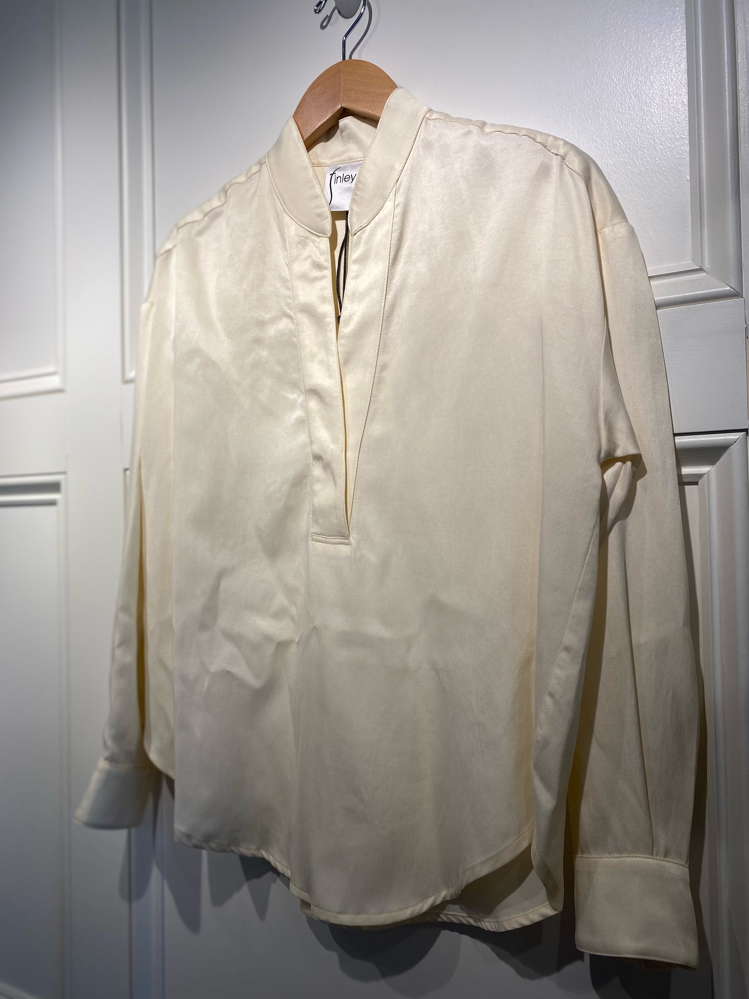 Finley Elsa Top Cupro Cotton Cream