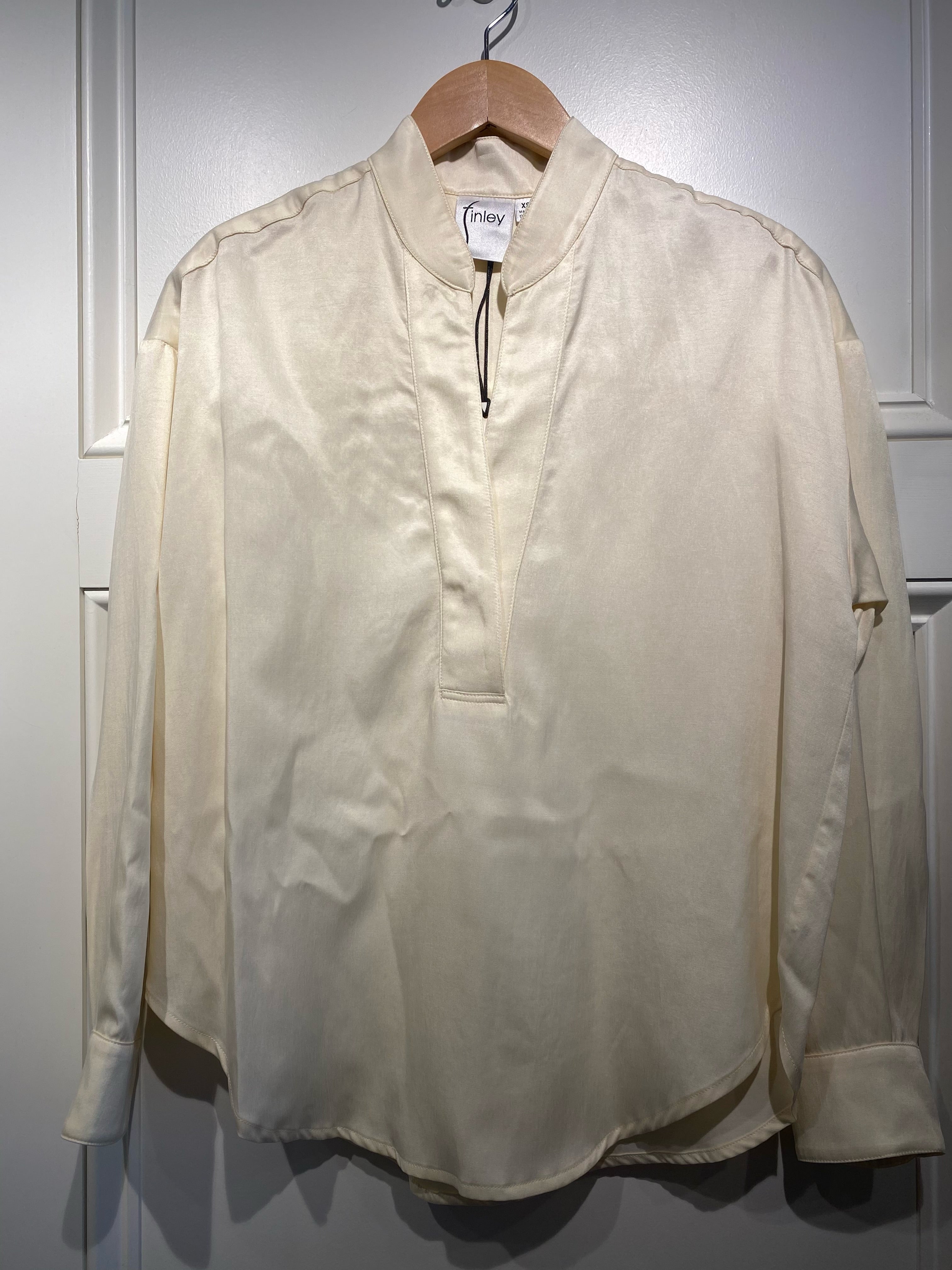 Finley Elsa Top Cupro Cotton Cream