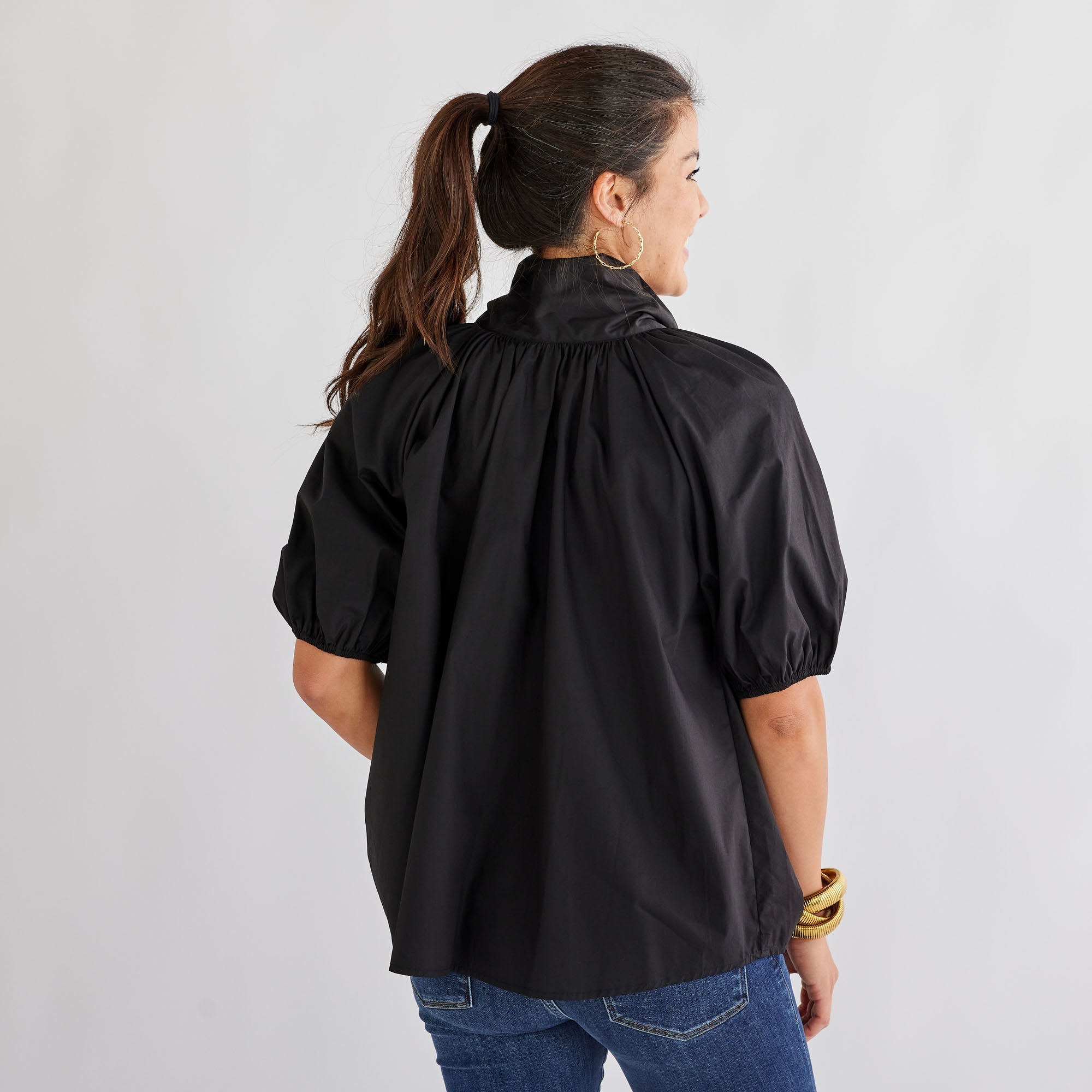 Caryn Lawn Ryan Bow Back Blouse