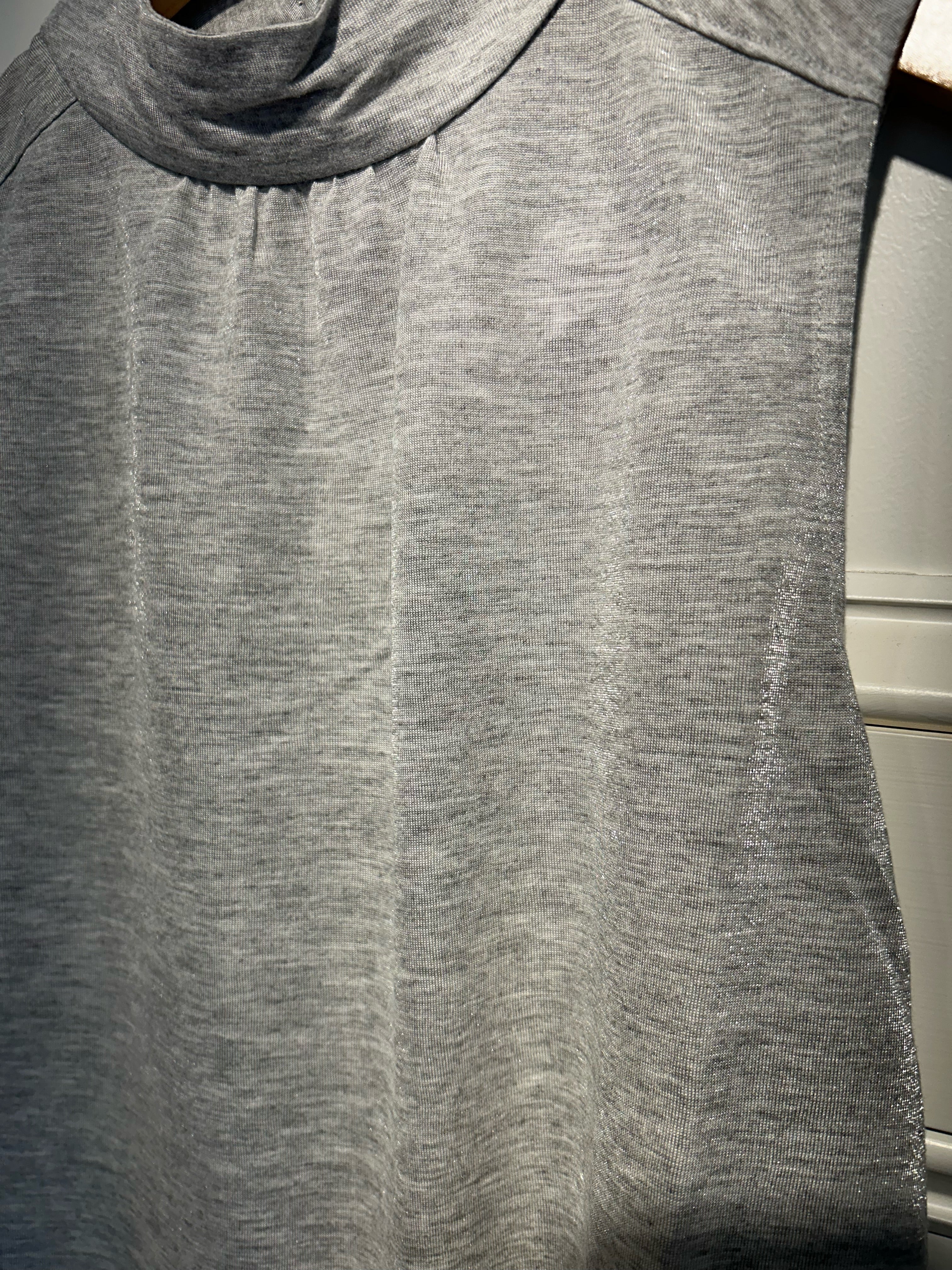 Lilla P Sparkle Sleeveless Mock Neck Top Heather