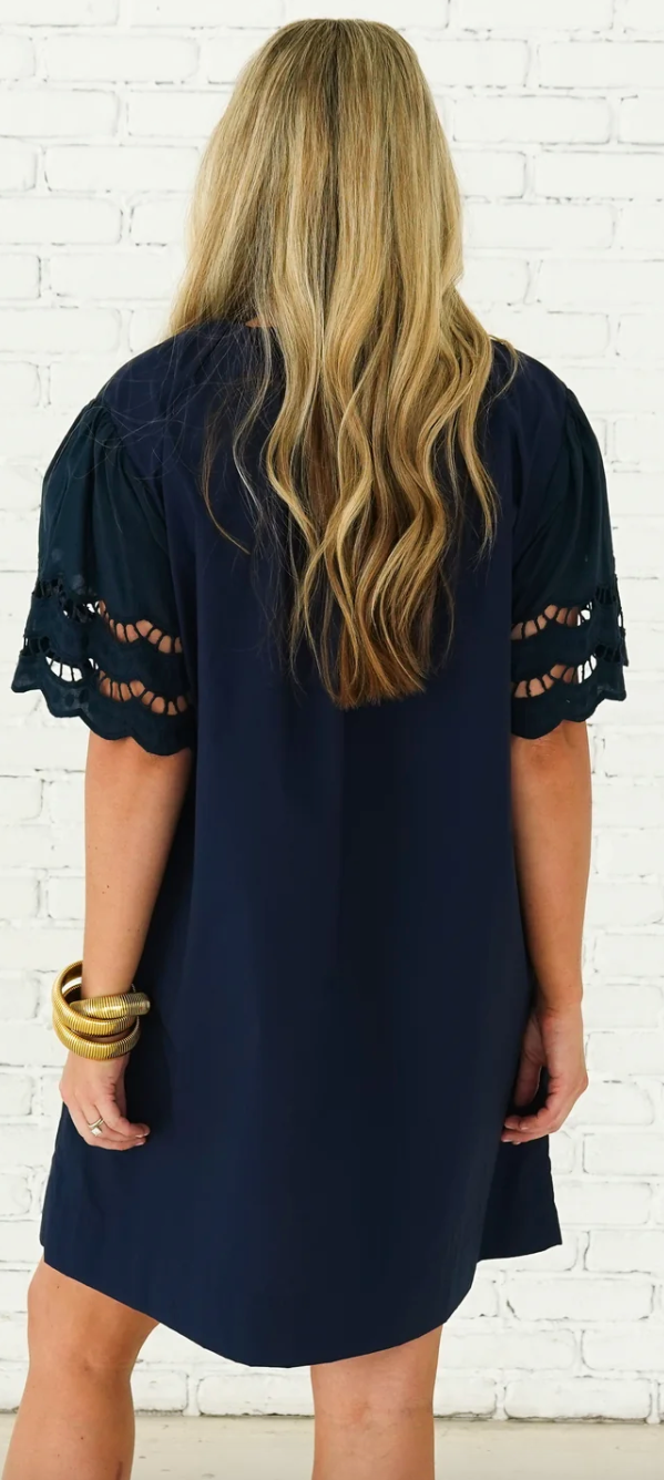 Caryn Lawn Betty Dress Navy