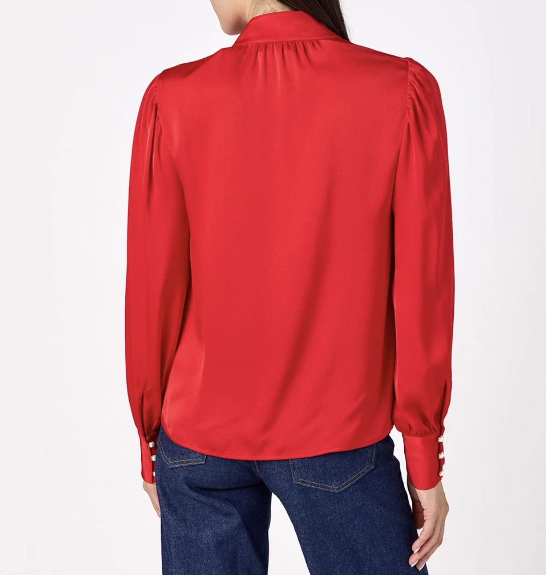Crosby Leland Blouse Ruby Red