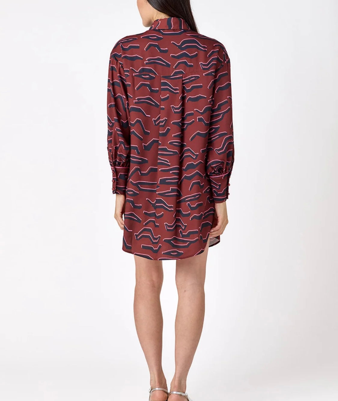 Crosby Button Front Crawford Dress